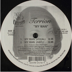 Terrion Nelson My Man / My Luv Is Comin Atcha USED VINYL 12INCH 33 S RPM
