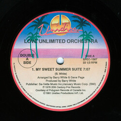 Love Unlimited Orchestra / Love Unlimited My Sweet Summer Suite / Love's Theme / Under The Influence Of Love USED VINYL 12INCH 33 S RPM