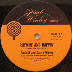 Paulette Winley / Tanya Winley / Ann Winley Rhymin' And Rappin' /  Watch Dog USED VINYL 12INCH 45 RPM