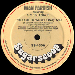 Man Parrish / Freeze Force Boogie Down (Bronx) USED VINYL 12INCH 33 S RPM