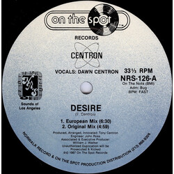Centron Desire VINYL 12" USED