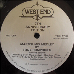 Tony Humphries Master Mix Medley - 7th Anniversary Edition VINYL 12" USED