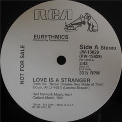 Eurythmics Love Is A Stranger USED VINYL 12INCH 33 S RPM PROMO