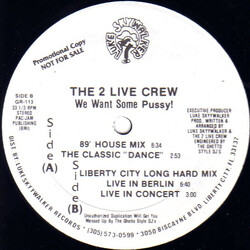 The 2 Live Crew We Want Some Pussy! USED VINYL 12INCH 45 RPM PROMO