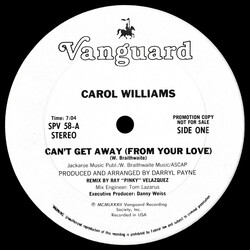 Carol Williams Can't Get Away (From Your Love) USED VINYL 12INCH 33 S RPM PROMO