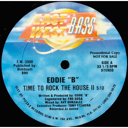 Eddie B Time To Rock The House II USED VINYL 12INCH 33 S RPM PROMO