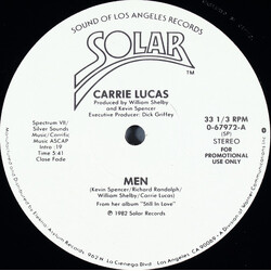 Carrie Lucas Men / I Just Can't Do Without Your Love USED VINYL 12INCH 33 S RPM PROMO STEREO