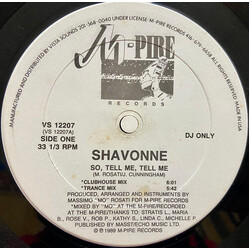 Shavonne So, Tell Me, Tell Me VINYL 12" USED