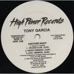 Tony Garcia / Reinald-O Another Night USED VINYL 12INCH 33 S RPM PROMO