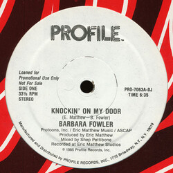 Barbara Fowler Knockin' On My Door USED VINYL 12INCH 33 S RPM PROMO