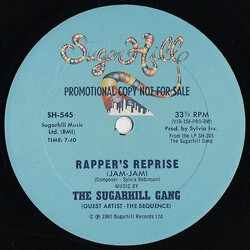 Sugarhill Gang Rapper's Reprise (Jam-Jam) / Sugar Hill Groove USED VINYL 12INCH 33 S RPM PROMO
