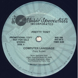 Pretty Tony Computer Language VINYL 12" USED