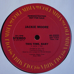 Jackie Moore This Time Baby USED VINYL 12INCH 33 S RPM PROMO REISSUE