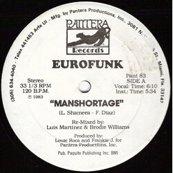 Euro Funk Manshortage VINYL 12" USED