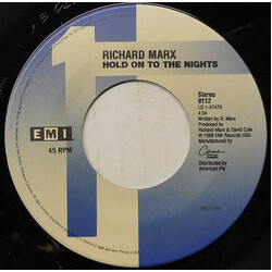 Richard Marx Hold On To The Nights / Should've Known Better USED VINYL 7INCH 45 RPM SINGLE STEREO