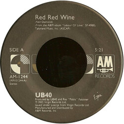 UB40 Red Red Wine USED VINYL 7INCH 45 RPM SINGLE REISSUE