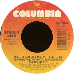 Lisa Lisa & Cult Jam / Full Force All Cried Out USED VINYL 7INCH 45 RPM SINGLE STYRENE STEREO