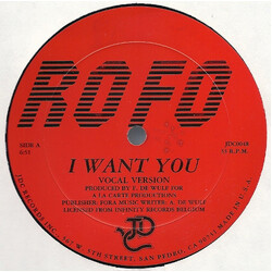 Rofo I Want You USED VINYL 12INCH 33 S RPM