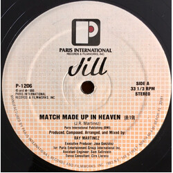 Jill Match Made Up In Heaven USED VINYL 12INCH 33 S RPM STEREO