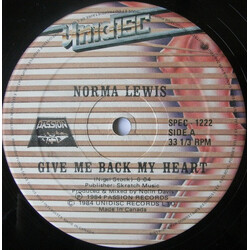 Norma Lewis / Marsha Raven / Charade (2) Give Me Back My Heart / Catch Me (I'm Falling In Love) (Remix) / Got To Get To You (Remix) USED VINYL 12INCH 