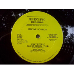 Divine Sounds What People Do For Money USED VINYL 12INCH 33 S RPM PROMO