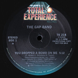 The Gap Band You Dropped A Bomb On Me USED VINYL 12INCH PROMO 33 S RPM