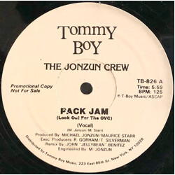 The Jonzun Crew Pack Jam (Look Out For The OVC) USED VINYL 12INCH 33 S RPM PROMO