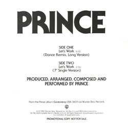 Prince Let's Work VINYL 12" USED