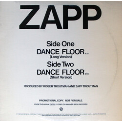 Zapp Dance Floor USED VINYL 12INCH 33 S RPM PROMO