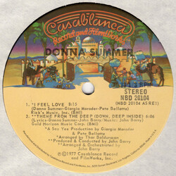 Donna Summer I Feel Love / Theme From The Deep (Down, Deep Inside) USED VINYL 12INCH 33 S RPM SINGLE SIDED STEREO