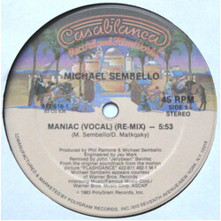 Michael Sembello Maniac USED VINYL 12INCH 45 RPM SINGLE
