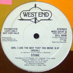 Stone Girl I Like The Way That You Move USED VINYL 12INCH 33 S RPM SINGLE PROMO STEREO