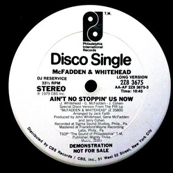 McFadden & Whitehead Ain't No Stoppin' Us Now USED VINYL 12INCH 33 S RPM SINGLE PROMO REPRESS STEREO
