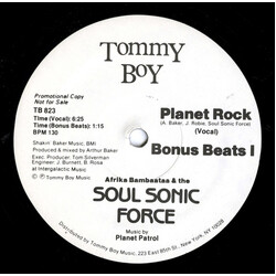 Afrika Bambaataa & Soulsonic Force Planet Rock USED VINYL 12INCH 33 S RPM PROMO STEREO
