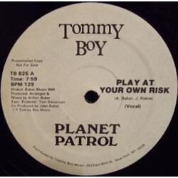 Planet Patrol Play At Your Own Risk USED VINYL 12INCH PROMO