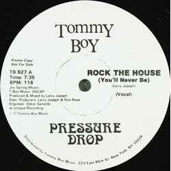 Pressure Drop (2) Rock The House (You'll Never Be) VINYL 12" USED