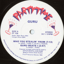 Guru (2) Who You Stealin' From VINYL 12" USED