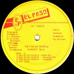 Garnett Silk Cry Of My People USED VINYL 12INCH 33 S RPM MISPRINT