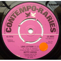Ketty Lester / Dorsey Burnette Love Letters / Hey Little One USED VINYL 7INCH 45 RPM