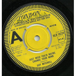 Guy Mitchell Just Wish You'd Maybe Change Your Mind USED VINYL 7INCH 45 RPM SINGLE PROMO