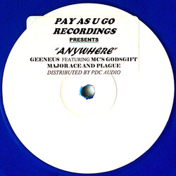 Geeneus / GodsGift / Major Ace / Plague Anywhere USED VINYL 12INCH 33 S RPM WHITE LABEL