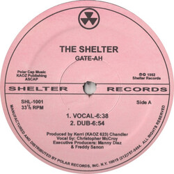 Gate-Ah The Shelter USED VINYL 12INCH 33 S RPM REISSUE