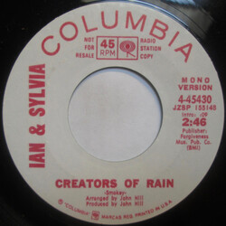 Ian & Sylvia Creators Of Rain USED VINYL 7INCH 45 RPM SINGLE PROMO STEREO MONO