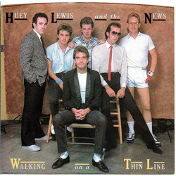 Huey Lewis & The News Walking On A Thin Line USED VINYL 7INCH 45 RPM SINGLE STYRENE