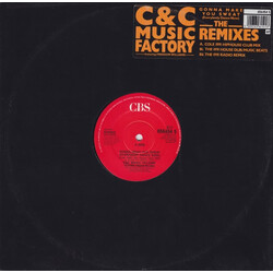 C + C Music Factory / Freedom Williams Gonna Make You Sweat (Everybody Dance Now) The Remixes USED VINYL 12INCH 45 RPM STEREO