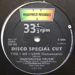 Undisputed Truth (2) You + Me = Love USED VINYL 12INCH 33 S RPM SINGLE LIMITED EDITION SPECIAL EDITION STEREO