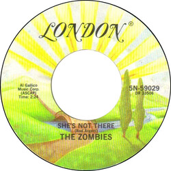 The Zombies She's Not There / You Make Me Feel Good USED VINYL 7INCH 45 RPM SINGLE