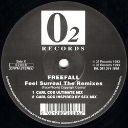 Freefall (2) Feel Surreal (The Remixes) USED VINYL 12INCH 33 S RPM