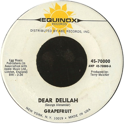 Grapefruit Dear Delilah Vinyl 7" USED