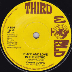 Johnny Clarke Peace And Love In The Ghetto USED VINYL 7INCH 45 RPM